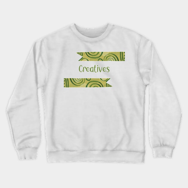 Creatives - Green Ribbons Design GC-108-3 Crewneck Sweatshirt by GraphicCharms